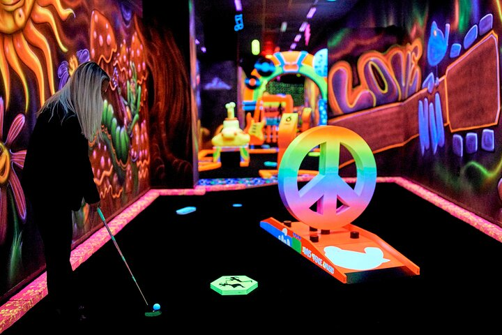 Ticket for the Mall of America Rock of Ages Blacklight Mini Golf - Photo 1 of 5